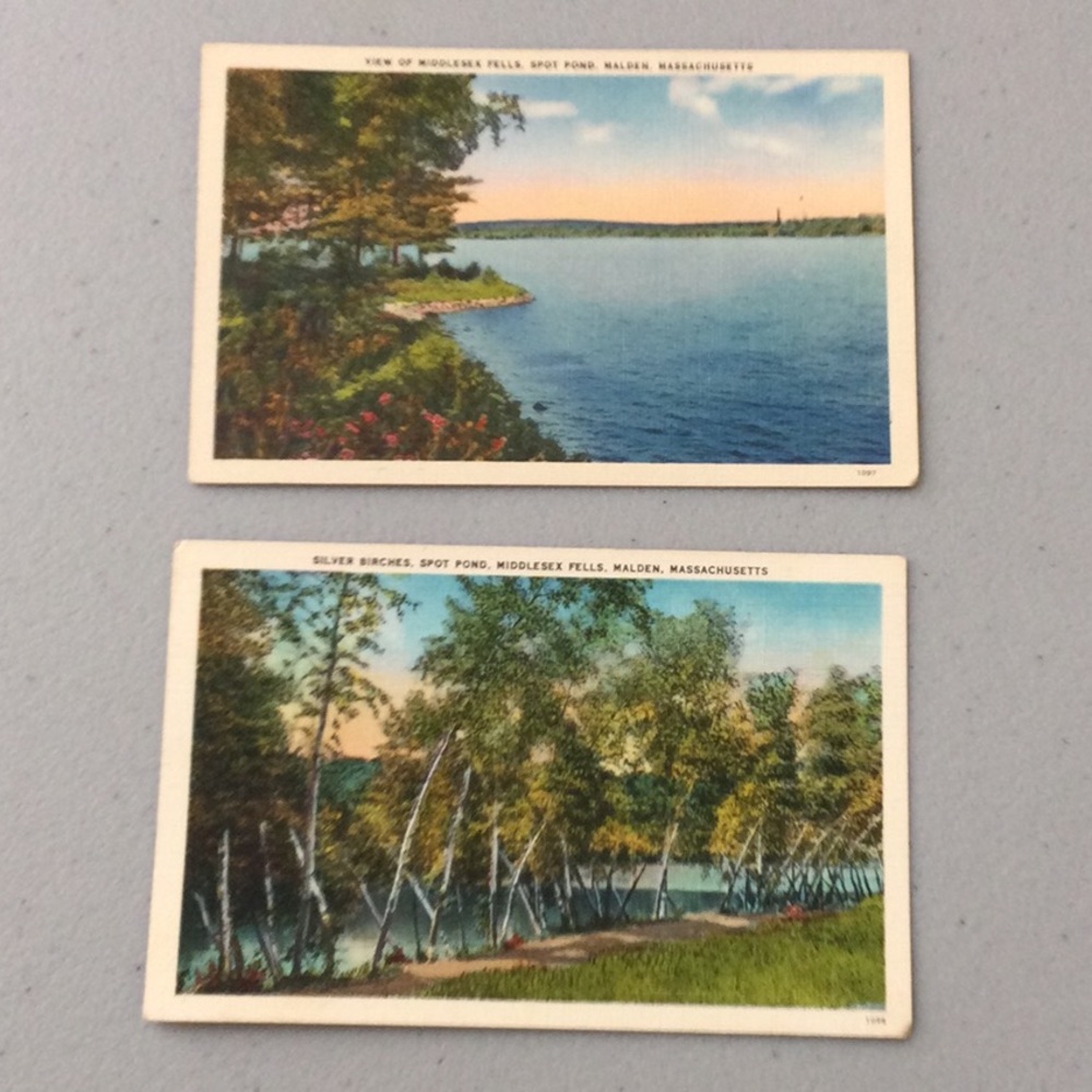 Vintage Postcards Middlesex Fells, Malden Massachusetts- Set of 2